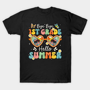 Goodbye 1St Grade Hello Summer Last Day Of School Boys Kids T-Shirt T-Shirt